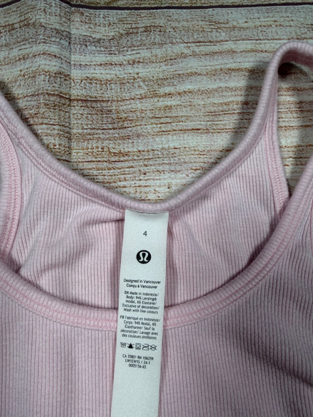Lululemon Light Pink Ribbed‎ Tank - Picture 2 of 7